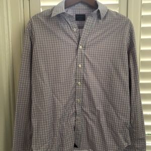 UNTUCKit Blue Plaid button down shirt - Small